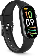 Slim Fitness Tracker AMOLED with Blood Oxygen, Blood Pressure, 24/7 Heart Rat...