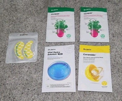 NEW Dr. Jart 5 Masks Face Skin Care Eye, Ceramidin Ciacapair Vital Hydra Pro