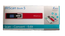 IRIScan Book 5 Cordless Handheld 1200dpi Optical Scanner Documents & Photos Red