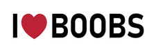 I Love Boobs Sticker Large 3x9" Heart Tits Women Stickers