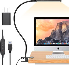 LED Desk Lamp for Home Office with Clamp 77 Leds Light 3 Color Modes 10 Brigh