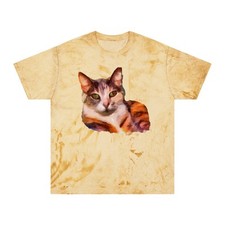 Orange Cat 'Smidget' Unisex Cotton Color Blast T-Shirt