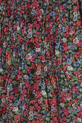 Bonpoint Girls Cotton Long Sleeve Floral Print Pleated Blouse Multi Size 6M - Picture 3 of 6