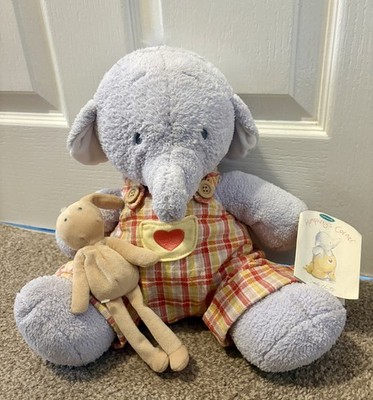 Vintage Mothercare Humphreys Eckelefant Plüschtier Kuscheltier mit Hase und Etikett 