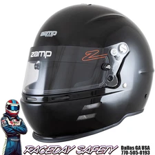 Zamp RZ-61S Racing Helmet Gloss Black Snell SA2025 Size Large