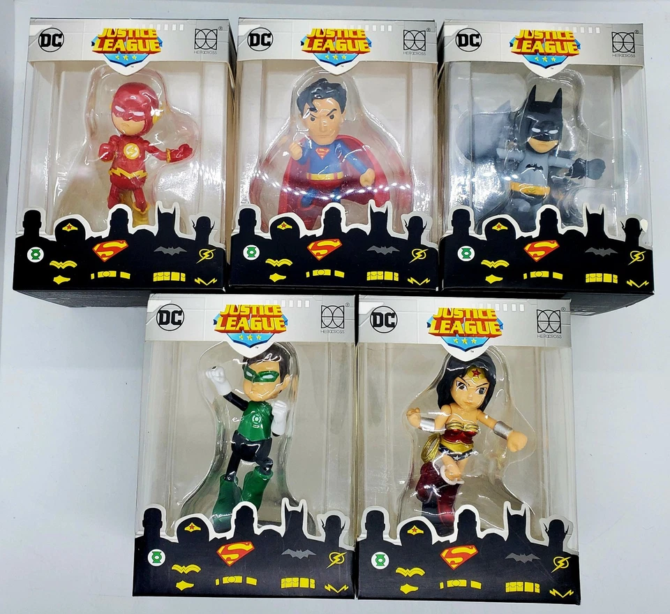 Brand New! Complete Set of 5 DC Comics Justice League 3” Batman Superman Mint!🔥 - Image 2 of 4