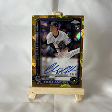 2025 Topps Chrome Update Sapphire Chase Dollander Auto Gold /50 #USA-DO Rockies
