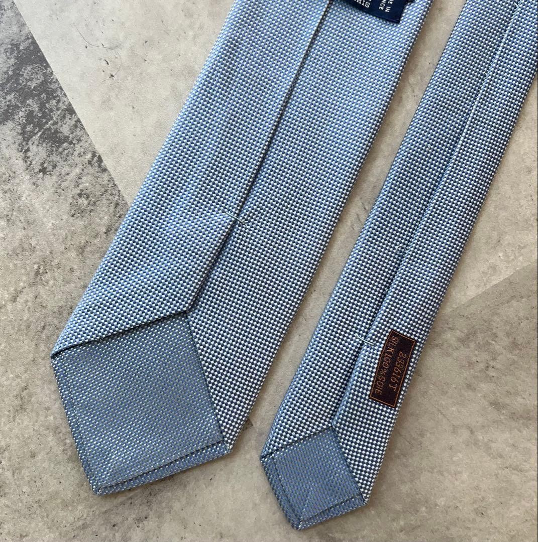 HERMES Tie solid light blue - image 6