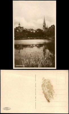 Ansichtskarte Geringswalde Stadt über den Teich gesehen 1927