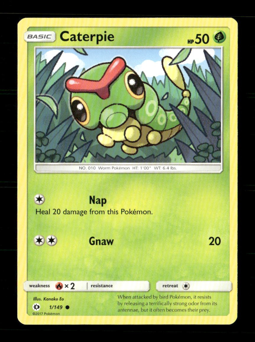 Caterpie 1/149 SM Base Set NM/M Pokemon
