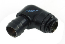 G1/4 1/2" 13Mm 90  Revolvable Barbed Fitting with O-Ring - Black 17139 