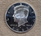 2005 S Proof Silver Kennedy Half Dollar