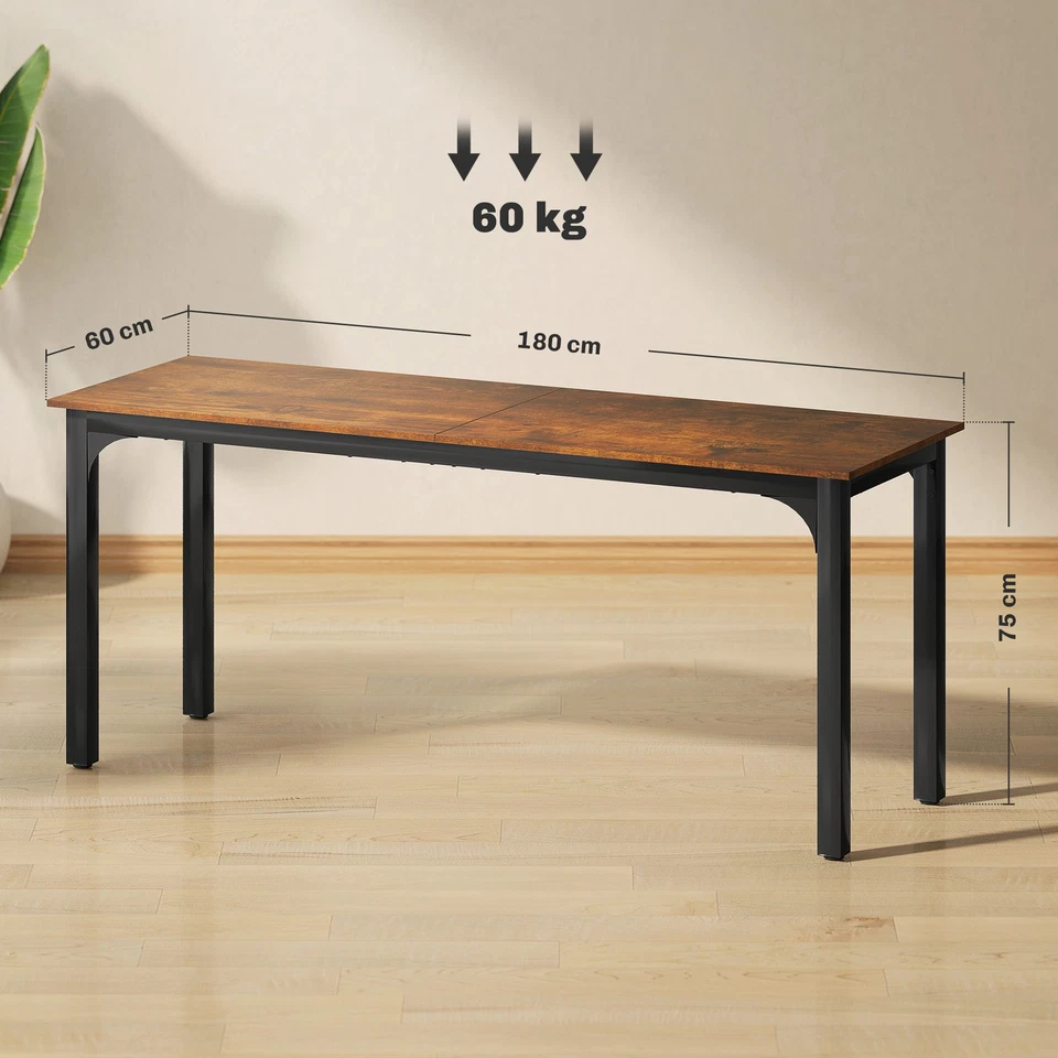 HOMCOM Schreibtisch Computertisch Bürotisch mit Industrie-Design, Stahlgestell - Bild 4 von 4