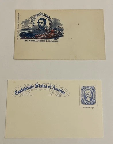 Major General George B. McClellan Envelope and CSA Replica Ballot