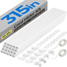 Cable Hider Cord Cover 315in Paintable One Cord White for Wall Wires