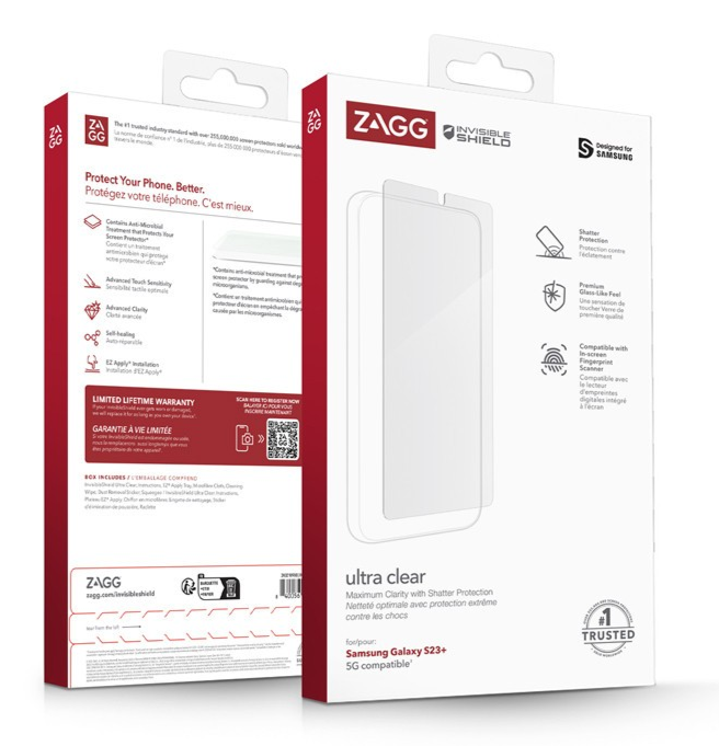 ZAGG InvisibleShield Ultra Clear Screen Protector for Samsung Galaxy S23+