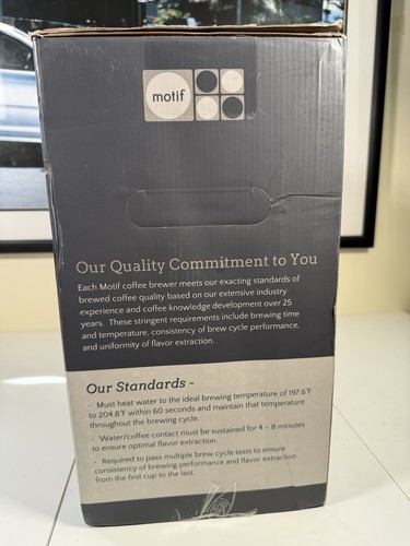 Motif Essential Coffee Maker MT01001US Thermal Carafe Pre-infusion Mode 8 Cup - Picture 3 of 13