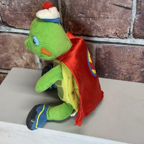 Ty Beanie Babies TUCK Turtle Wonder Pets Plush 6" Stuffed Green Red Cape 2010 - Picture 5 of 11