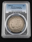 1879-S MORGAN SILVER DOLLAR – SAN FRANCISCO – STRONG VF DETAIL – " CLeaned"