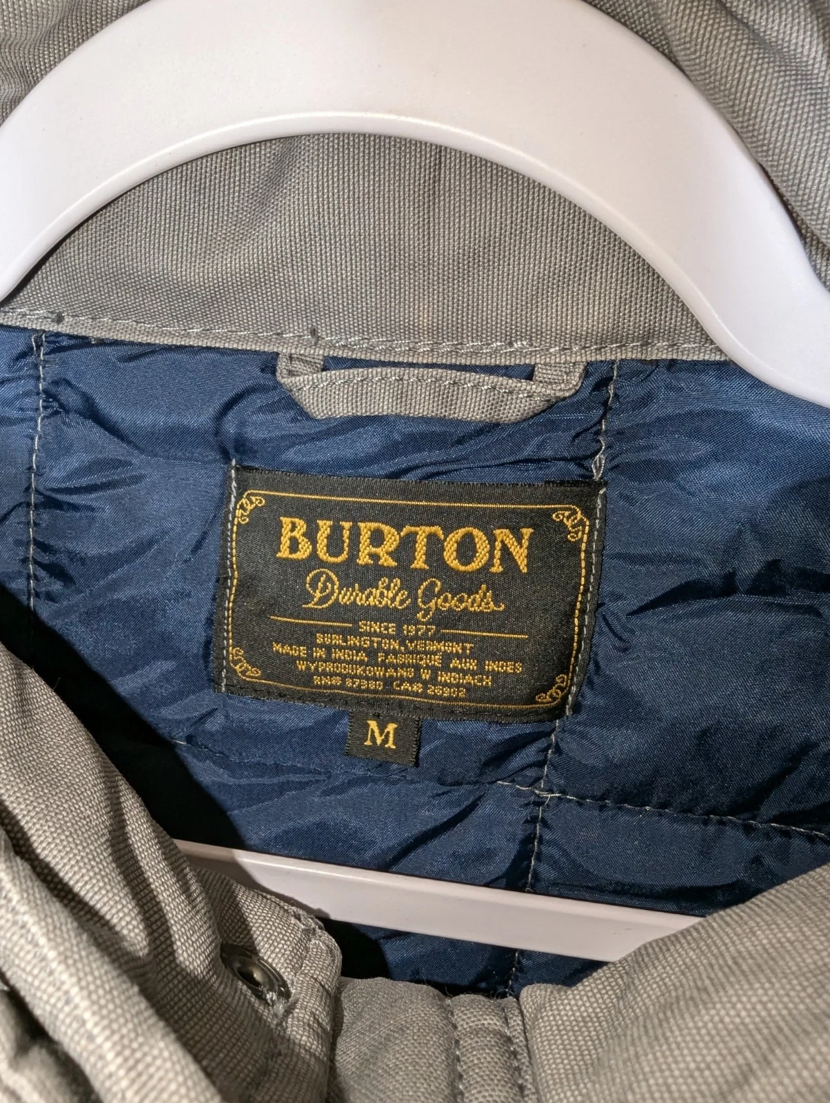 burton woodward quilted snowboard skateboard jacket