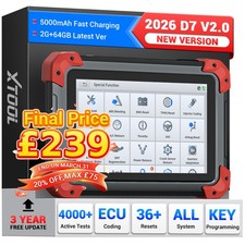 🔥2026 XTOOL D7 Car Bidirectional Scanner Full Diagnostic Coding Key Programming