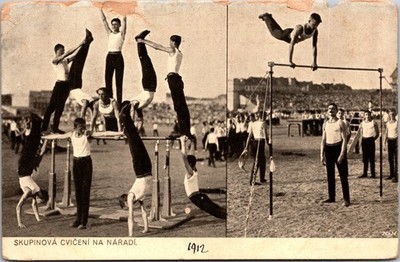  Sokol Gymnast Exhibition Czechoslovakia UNP UDB Postcard XJ10