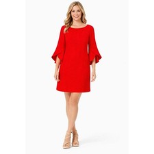 Vince Camuto Red Tulip Sleeve Dress Size 10 Elegant A-Line Cocktail Party