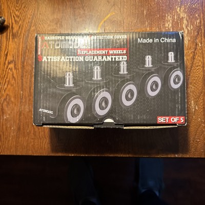 Atomdoc Office Chair Wheels Quadruple Ball Bearing Replacement Wheels Set of 5