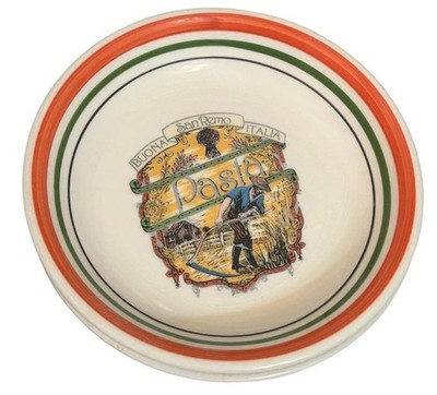 Vintage Buona San Remo Italia Pasta Bowls Italian Tuscan Farmhouse HiMark *Read*