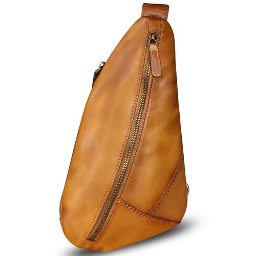 Genuine Leather Silng Bag for Women and Men Vintage Leather Sling Backpack Sh... - Picture 2 of 7