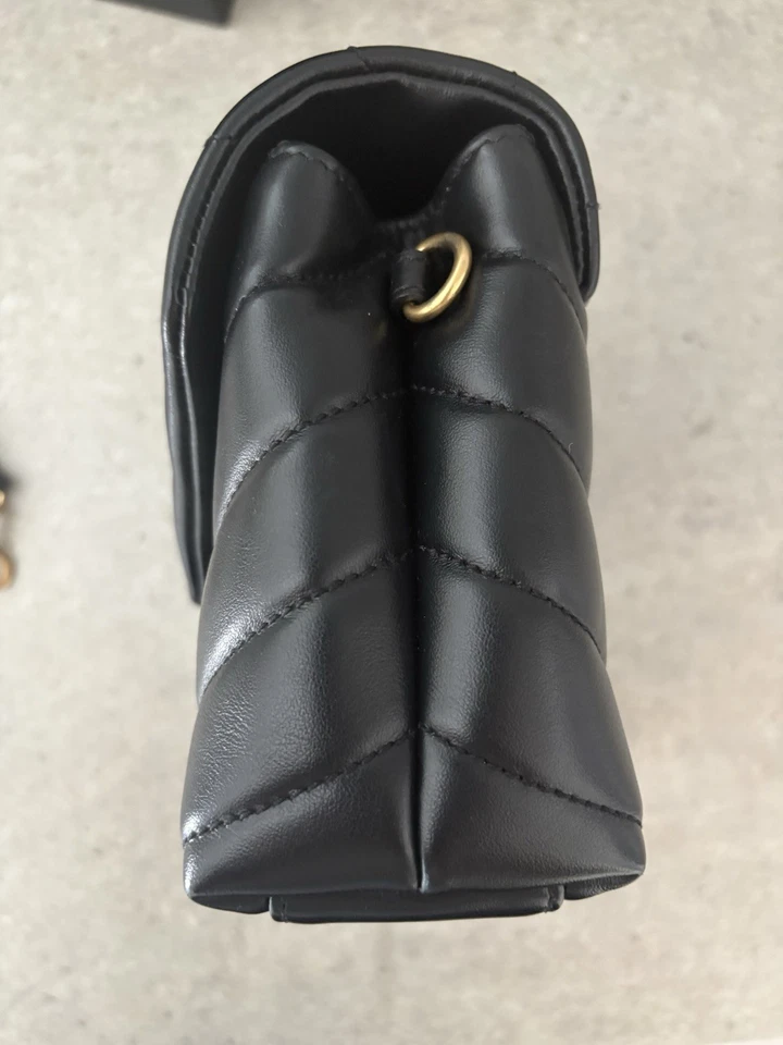 Saint Laurent Loulou Schultertasche Toy Schwarz Leder, Foto 3 von 5