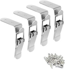 Latch 90 Degree Stainless Steel Spring Loaded Toggle Latch, Silver Catch Hasp Cl