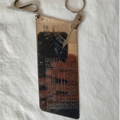 Vintage, Sav-A-Stamp, Pendulum, Postal Scale, Metal, Thorn-Foster, Handheld, USA