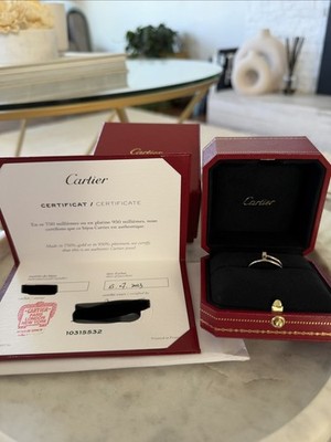 Cartier Juste Un Clou Ring 18 Karat Weißgold Größe 49