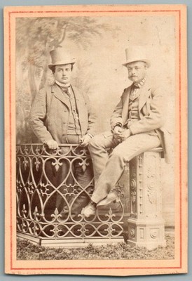 CDV 1870 Zwei elegante Freunde in Pose. Schönes altes Foto. 2 friends Foto