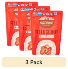  3 pack Miracle Noodle Fettuccine Noodles, High Protein, Low Carb Pasta, 7 oz