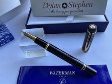 Waterman Le Man 100 Black + gold fountain pen 18K medium nib + boxes