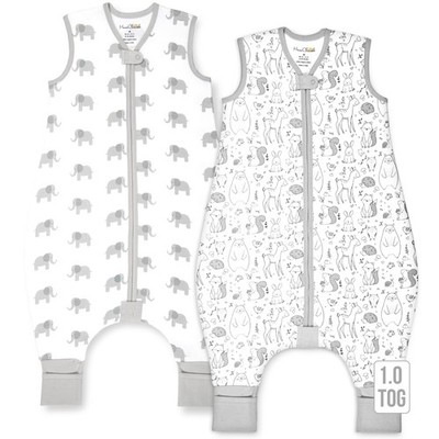 Mama Cheetah Toddler Sleep Sack 3T-4T, 1.0 TOG Organic Cotton, W/ Feet