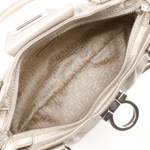 Salvatore Ferragamo Gancini Tote Bag AU-21/6317 Silver leather Women - Picture 6 of 8