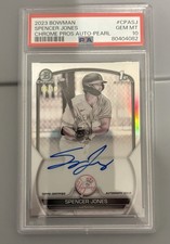 2023 1st Bowman Chrome  Spencer Jones Pearl Refractor auto  /10 PSA 10 Yankees