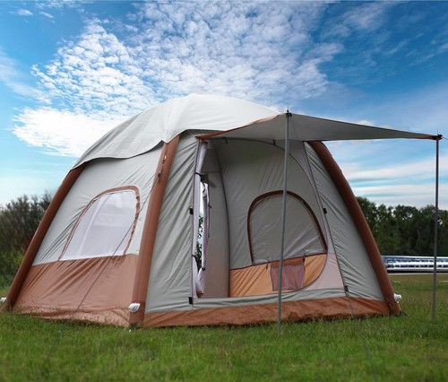 Upgrade Inflatable Camping Tent with Pump, Easy Setup 4 Season Glamping Tent,...