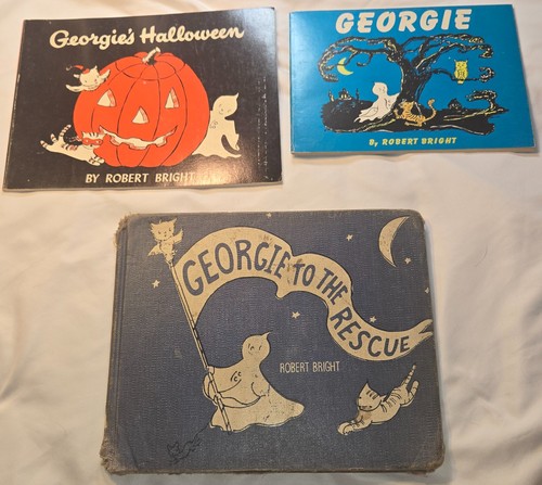 Georgie Ghost 3er Set Robert Bright Georgie's Halloween To the Rescue 1950s