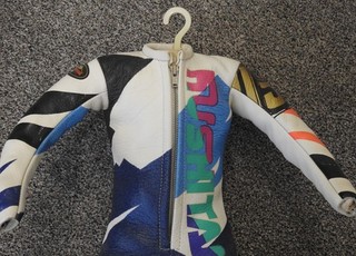 Kushitani Motorcycle Leather Suit Salesman sample Mega Rare least 30 years old