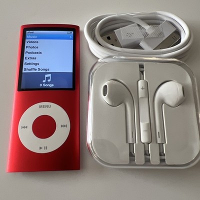 Apple iPod Nano 4th Gen 8gb Red NEW BATTERY - nice but engraved.