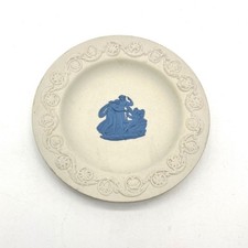 Wedgwood Jasperware Reverse Blue Cameo Plate Decorative Display Dish England