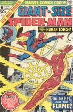 Giant Size Spider-Man #6 VG 1975 Stock Image Low Grade