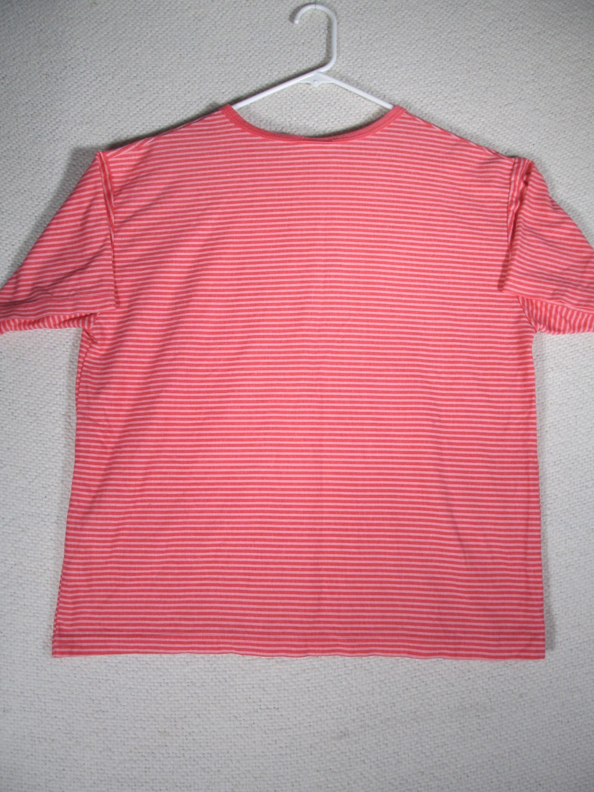 Bobbie Brooks Women Shirt Large  Stripe Flower Short Sleeve thumbnail 4
