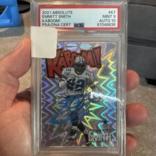 2021 Panini Absolute - Kaboom! Emmitt Smith #K7 Dual Grade 9/10 Auto