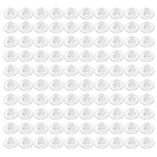 Pack of 100 Clear Earring Back Stoppers Silicone Ear Closures for Heavy Earrings