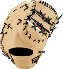 Zett First Base Mitt, Winning Road, Left-Handed Throw, Pastel Brown X Black 32 